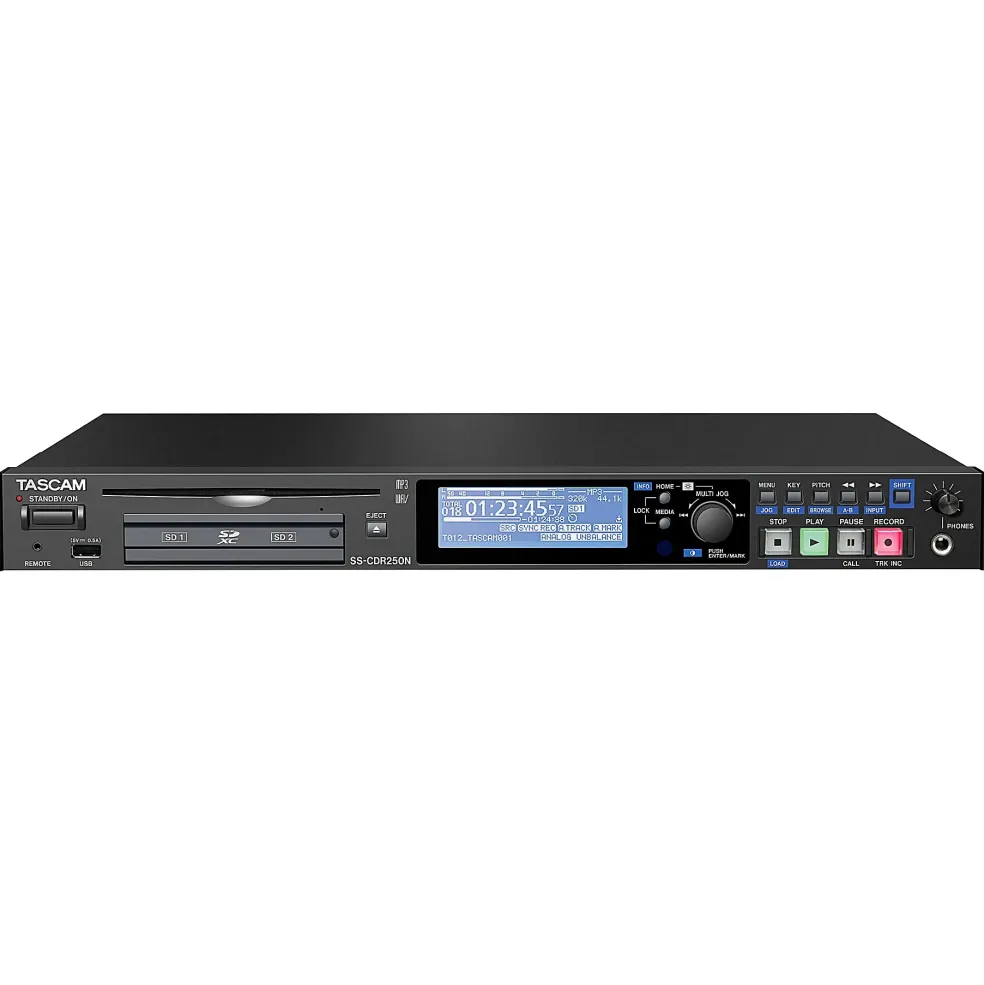 TASCAM SS-CDR250N Solid State Recorder With Dual SD and CDR