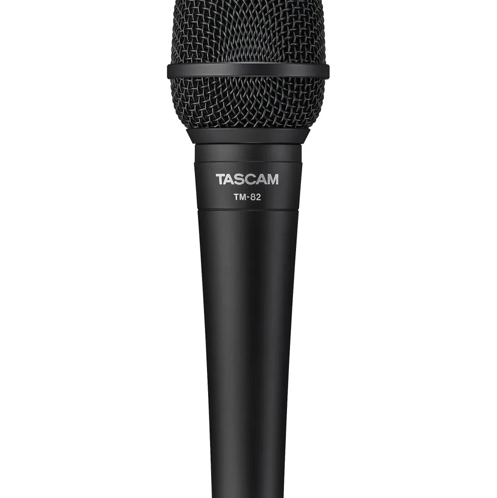 TASCAM TM-82 Dynamic Microphone for Recording Vocals and Instruments Black