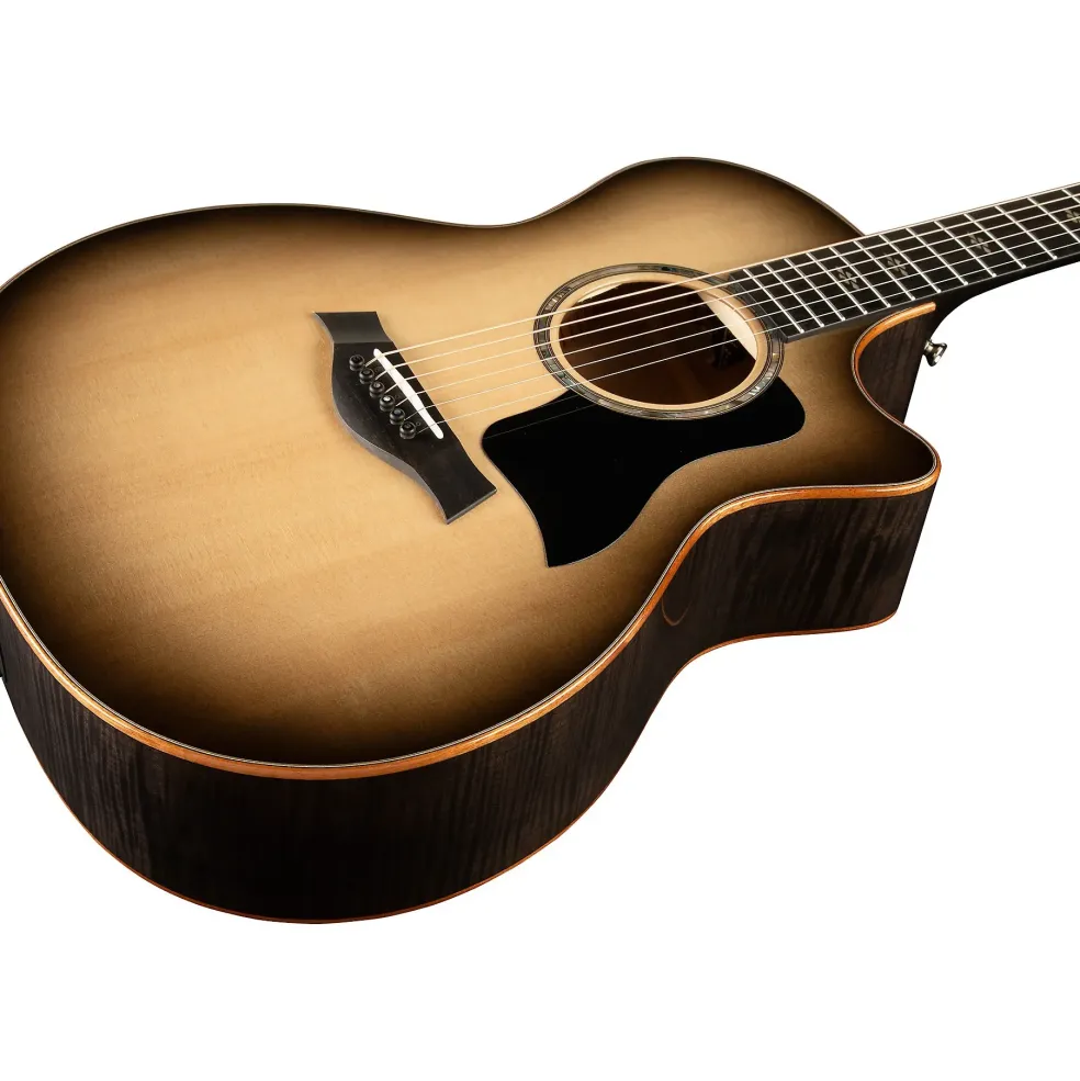 Taylor 614ce Special-Edition Grand Auditorium Acoustic-Electric Guitar Charcoal Edge Burst