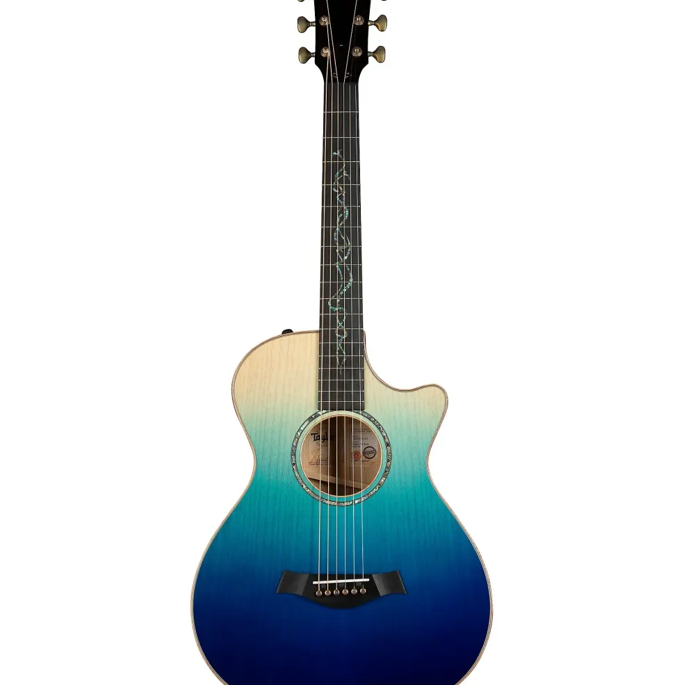 Taylor Custom All Urban Ash 12-Fret Grand Concert Acoustic-Electric Guitar Ombre Blue