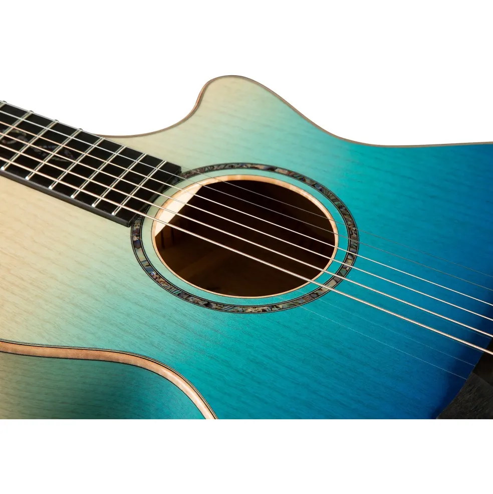 Taylor Custom All Urban Ash 12-Fret Grand Concert Acoustic-Electric Guitar Ombre Blue