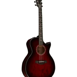 Taylor Custom All Urban Ash Grand Auditorium Acoustic-Electric Guitar Red Mahogany Edgeburst