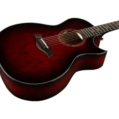 Taylor Custom All Urban Ash Grand Auditorium Acoustic-Electric Guitar Red Mahogany Edgeburst