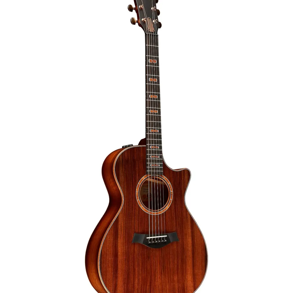 Taylor Custom Redwood-Figured Hawaiian Koa Grand Concert Acoustic-Electric Guitar Shaded Edge Burst