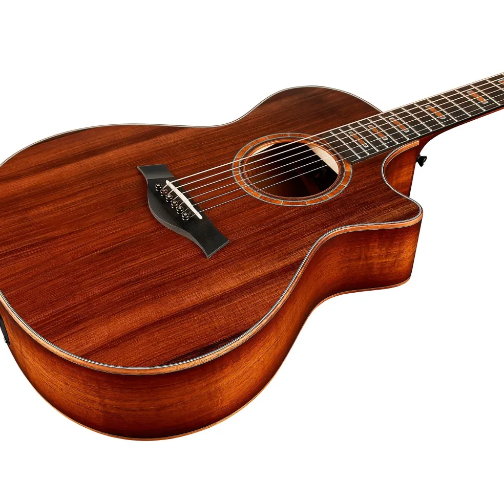 Taylor Custom Redwood-Figured Hawaiian Koa Grand Concert Acoustic-Electric Guitar Shaded Edge Burst