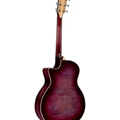 Taylor Custom Sitka Spruce-Flamed Maple Grand Auditorium Acoustic-Electric Guitar Lilac Wine