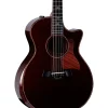 Taylor Custom Western Red Cedar-East Indian Rosewood Grand Auditorium Acoustic-Electric Guitar Brown Sugar Mocha