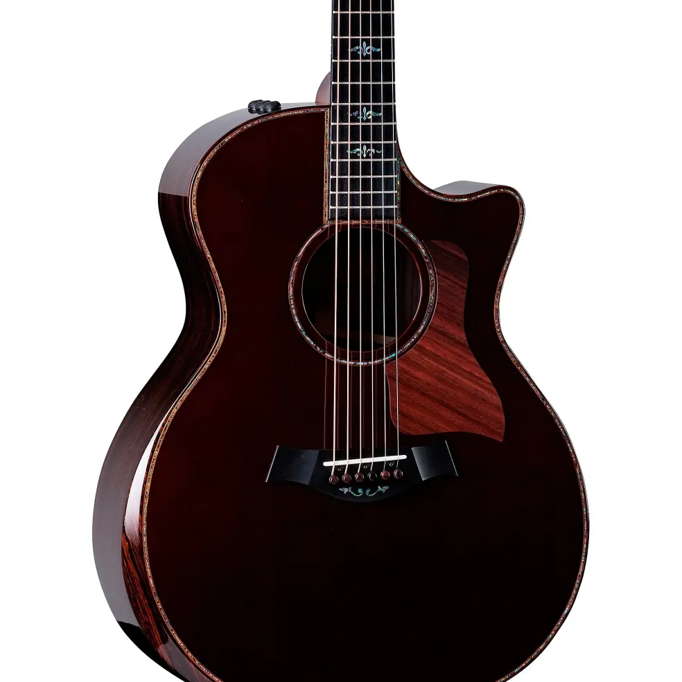 Taylor Custom Western Red Cedar-East Indian Rosewood Grand Auditorium Acoustic-Electric Guitar Brown Sugar Mocha