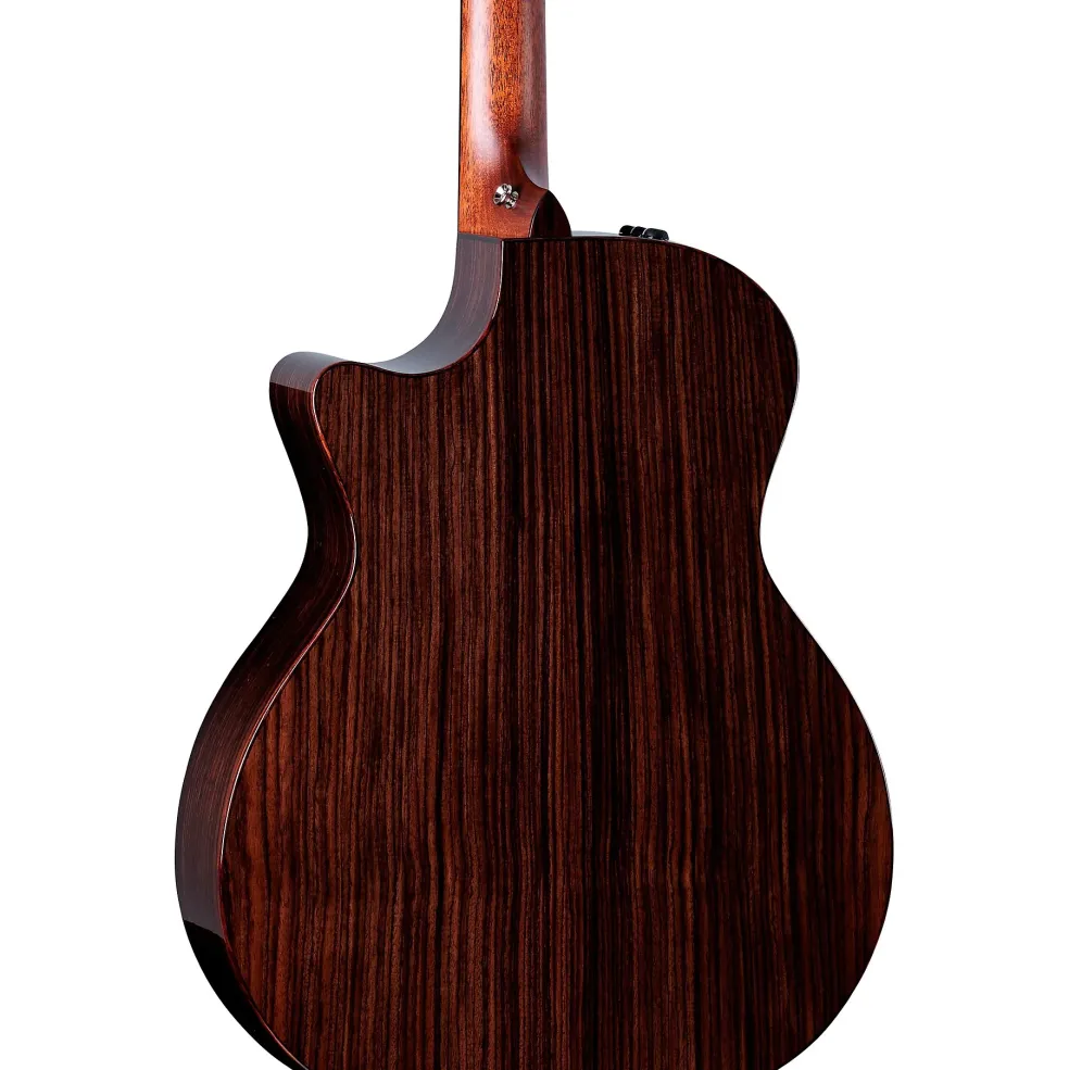 Taylor Custom Western Red Cedar-East Indian Rosewood Grand Auditorium Acoustic-Electric Guitar Brown Sugar Mocha