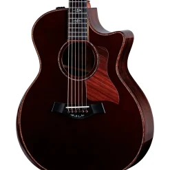 Taylor Custom Western Red Cedar-East Indian Rosewood Grand Auditorium Acoustic-Electric Guitar Brown Sugar Mocha