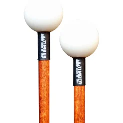 Timber Drum Company Hard Poly Mallets With Solid Hardwood Handles Birch Handles