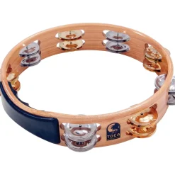 Toca Acacia Tambourine With Brass/Nickel Jingles 10 in.