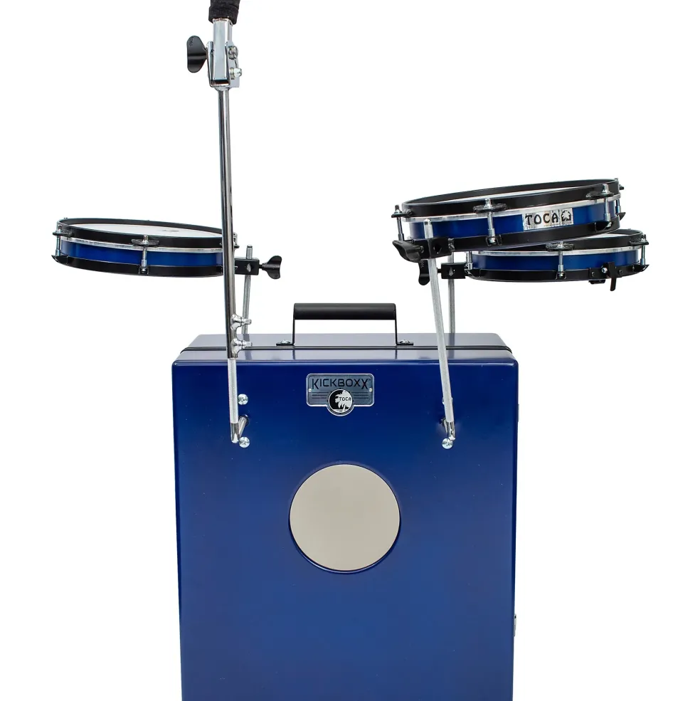 Toca KickBoxx Pro Suitcase Drum Set Cobalt Blue