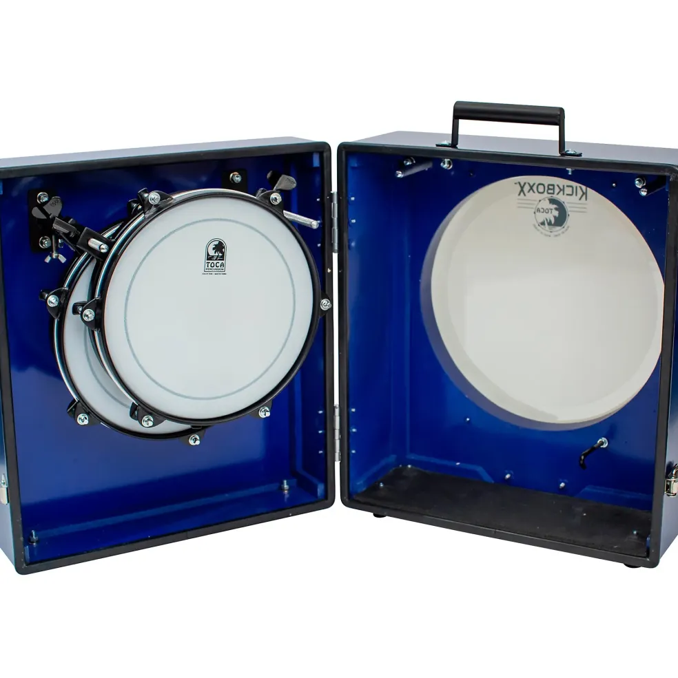 Toca KickBoxx Pro Suitcase Drum Set Cobalt Blue