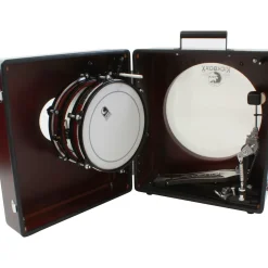 Toca KickBoxx Suitcase Drum Set Brown