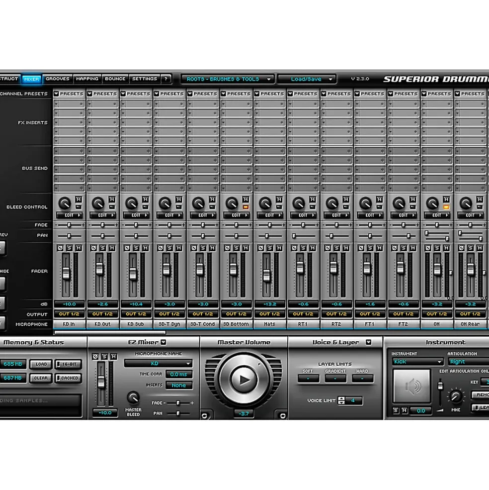 Toontrack Roots Brushes, Rods & Mallets SDX Expansion Pack
