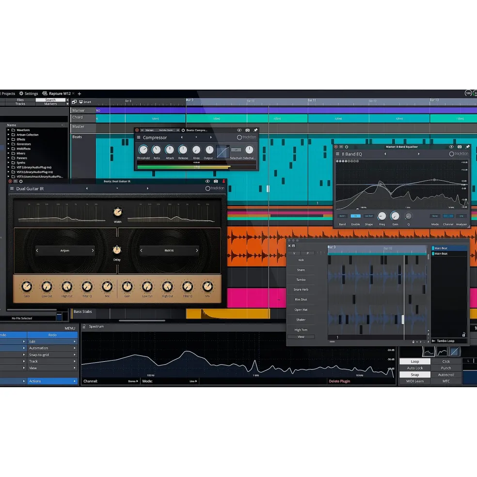 Tracktion Waveform Pro 12 + Recommended Content Software Bundle - Upgrade from Waveform Pro 11