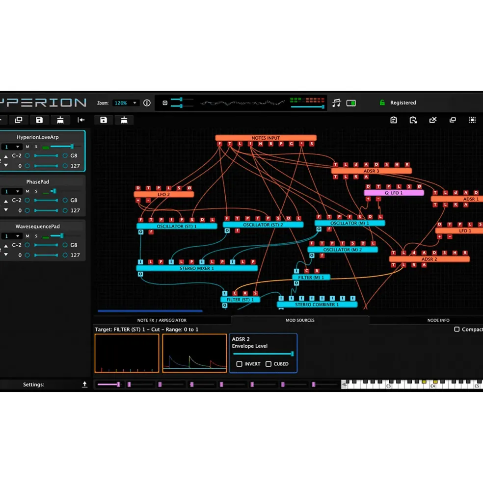 Tracktion Wavesequencer Hyperion Modular Synth Plug-In