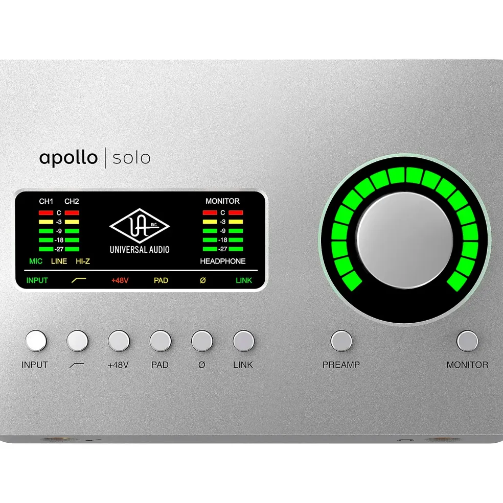 Universal Audio Apollo Solo Heritage Edition Interface With Shure SM7B, SRH 440 and Mic Cable