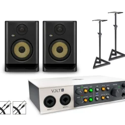 Universal Audio Volt 4 with KRK ROKIT G5 Studio Monitor Pair (Stands & Cables Included) ROKIT 5