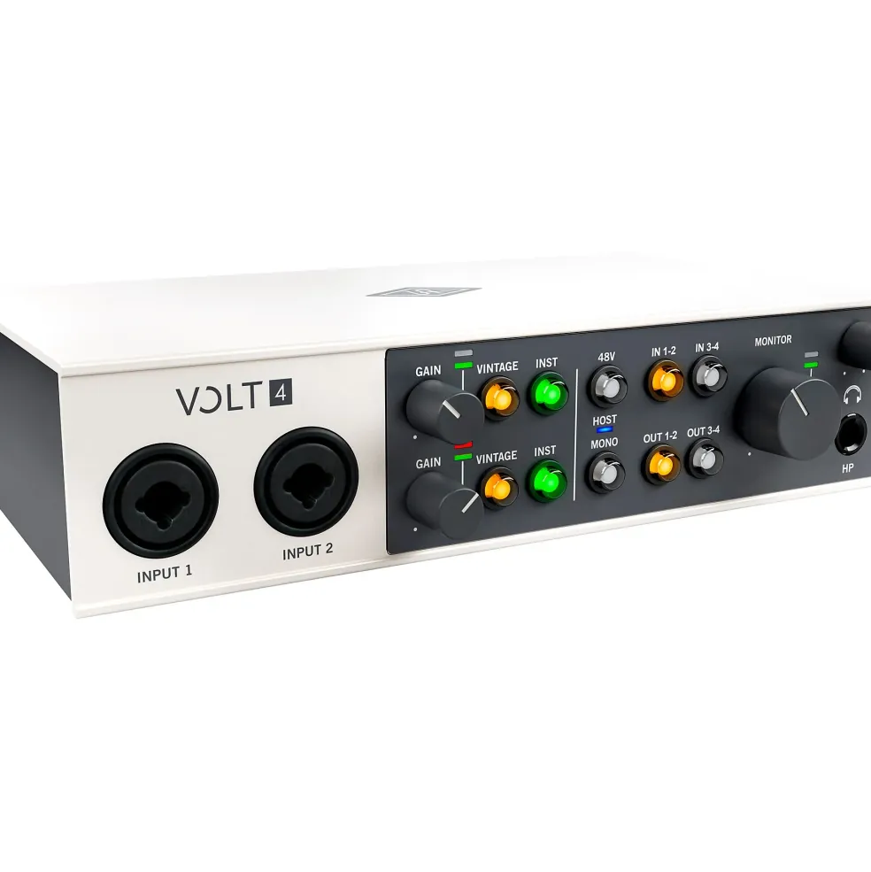 Universal Audio Volt 4 with KRK ROKIT G5 Studio Monitor Pair (Stands & Cables Included) ROKIT 5