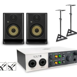 Universal Audio Volt 2 with KRK ROKIT G5 Studio Monitor Pair (Stands & Cables Included) ROKIT 5