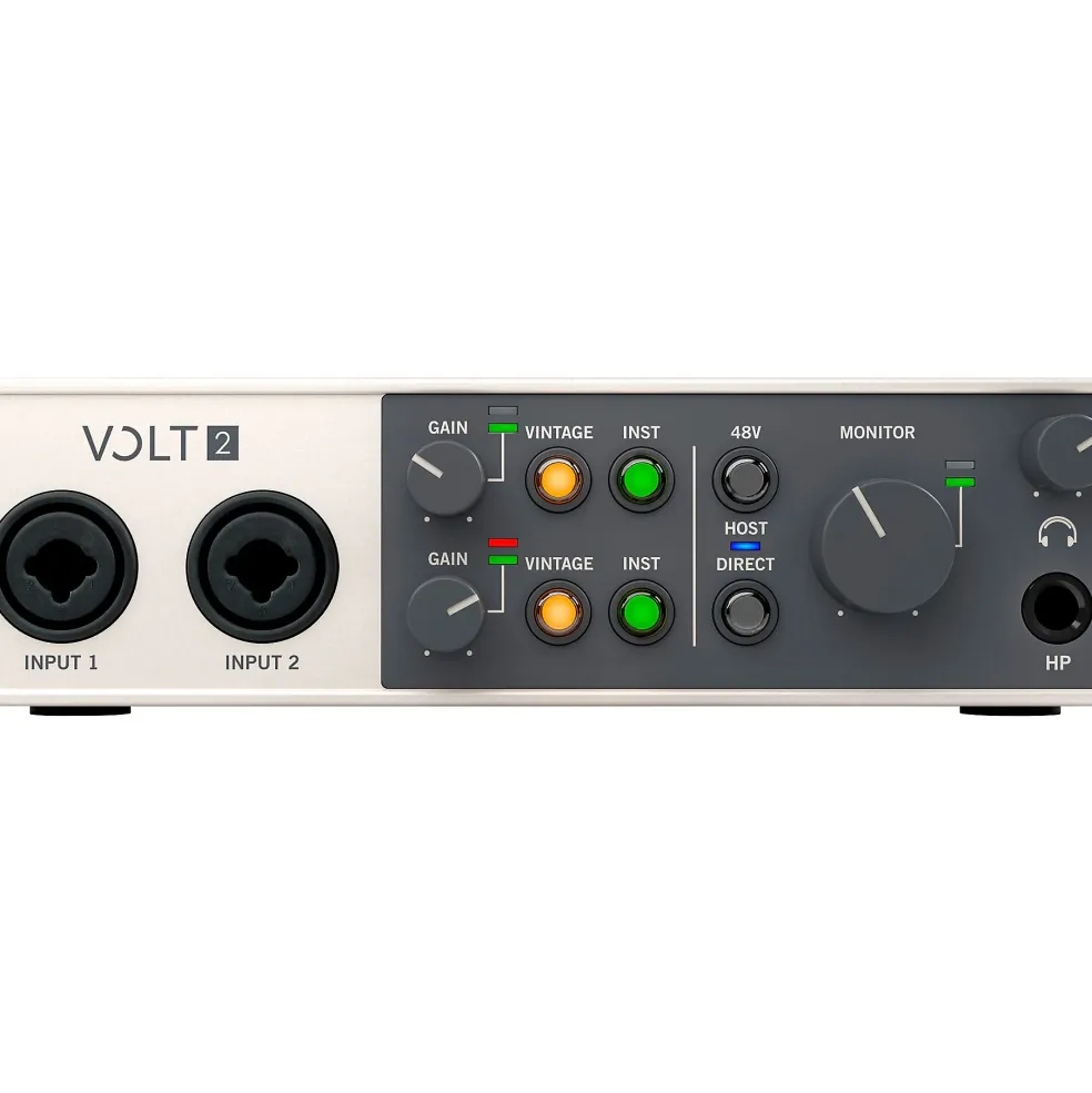 Universal Audio Volt 2 with KRK ROKIT G5 Studio Monitor Pair (Stands & Cables Included) ROKIT 5