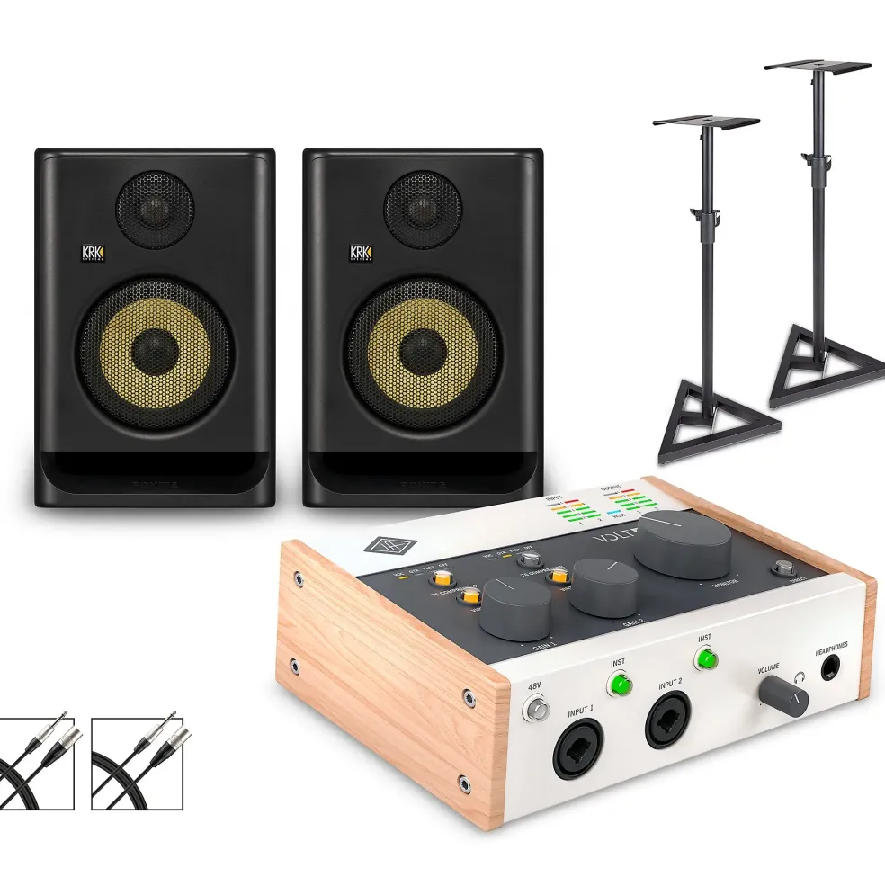 Universal Audio Volt 276 with KRK ROKIT G5 Studio Monitor Pair (Stands & Cables Included) ROKIT 5