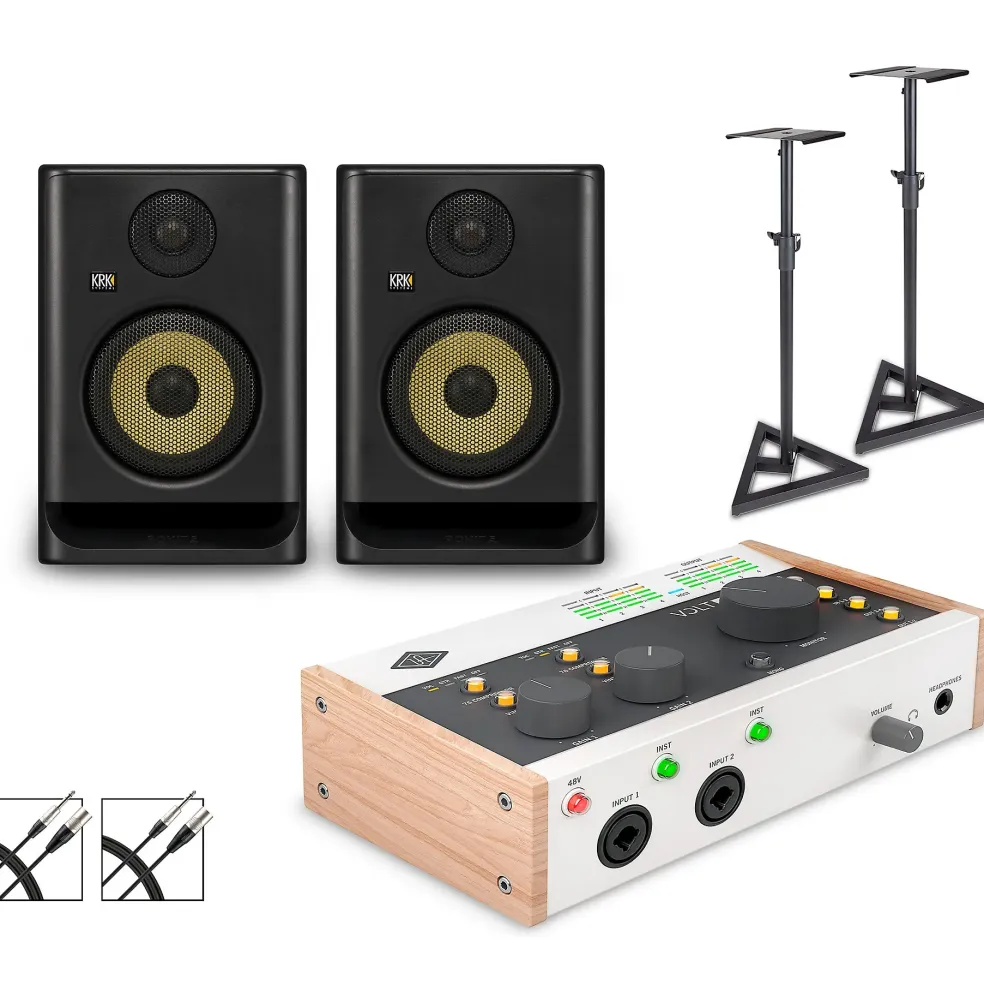 Universal Audio Volt 476 with KRK ROKIT G5 Studio Monitor Pair (Stands & Cables Included) ROKIT 5