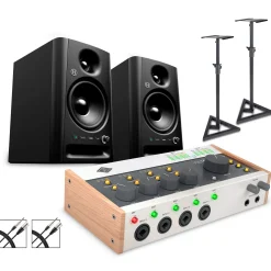 Universal Audio Volt 476P With Harbinger Studio Monitor Pair, Stands & Cables SM505