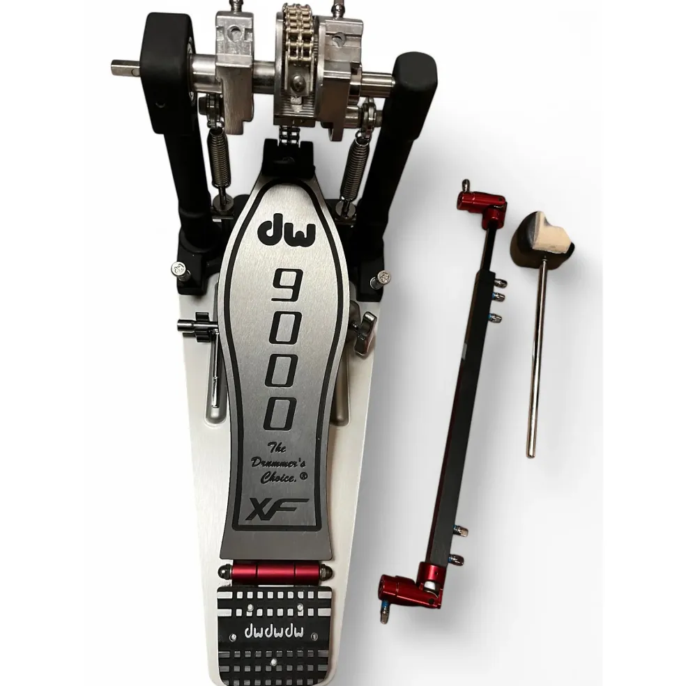 Used DW 9000 Series Double with eXtended Foot Board Double Bass Drum Pedal