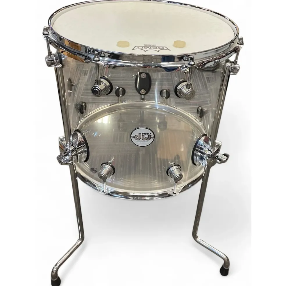 Used DW 14in Design Series Floor Tom Clear Drum