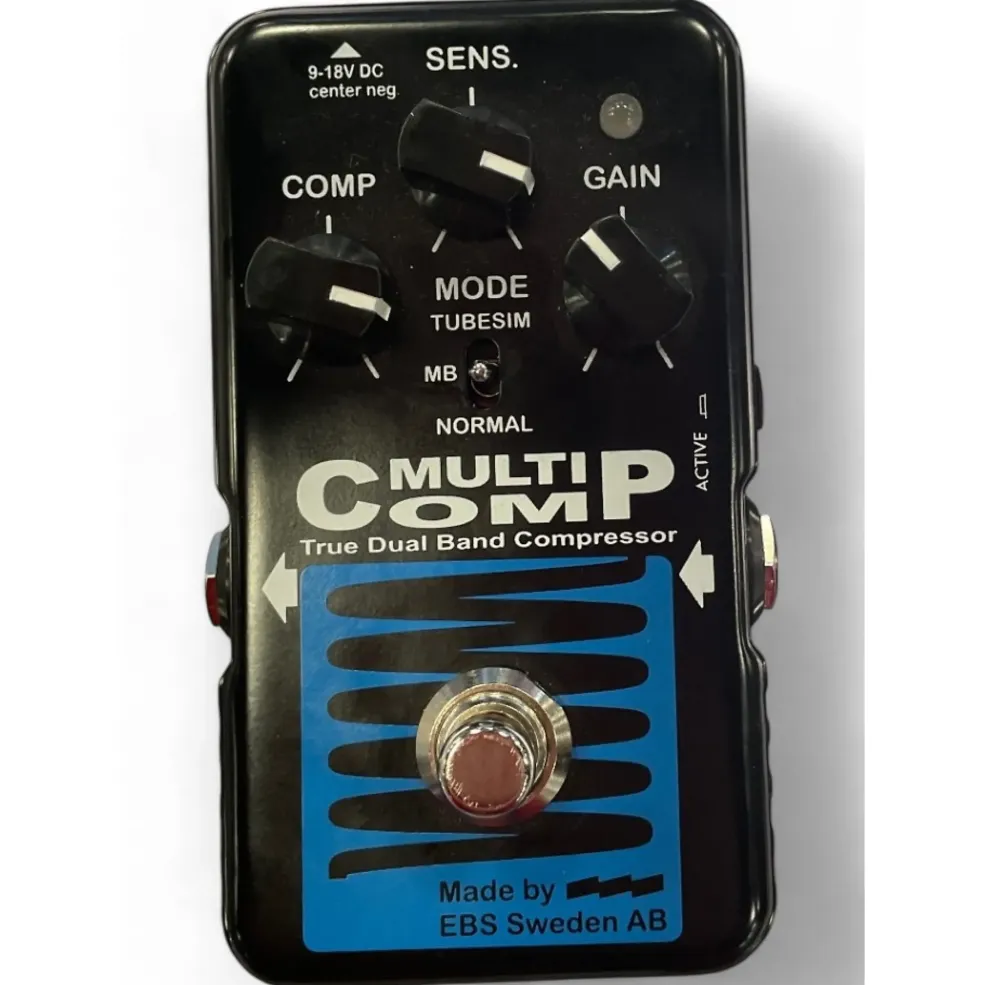 Used EBS MultiComp True Dual Band Compressor Bass Effect Pedal
