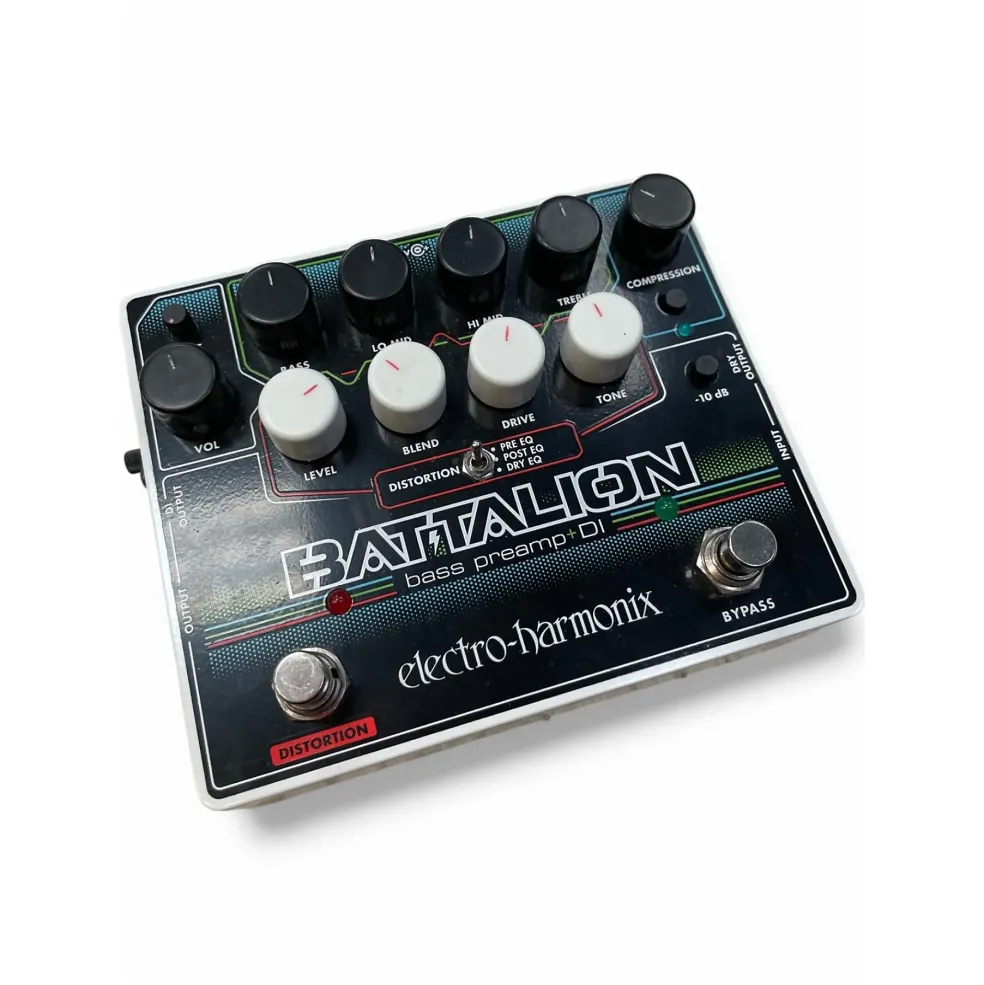 Used Electro-Harmonix BATTALION BASS PREAMP + DI Bass Effect Pedal