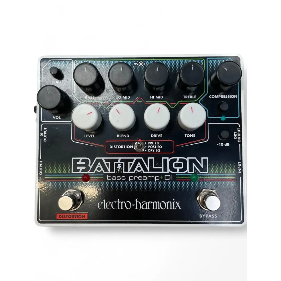 Used Electro-Harmonix BATTALION BASS PREAMP + DI Bass Effect Pedal