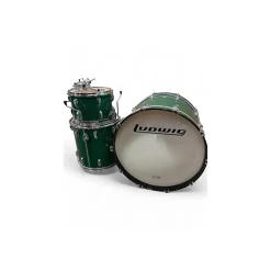 Used Ludwig 3 piece Classic Maple GREEN Drum Kit