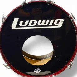 Used Ludwig 5 Piece Classic Maple cherry kick / black cortex toms Drum Kit