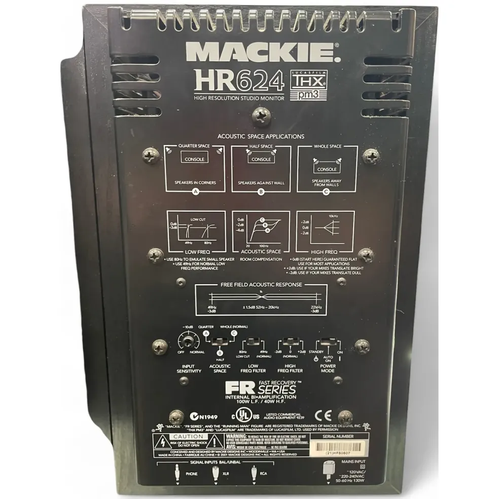 Used Mackie HR624 Pair Powered Monitor