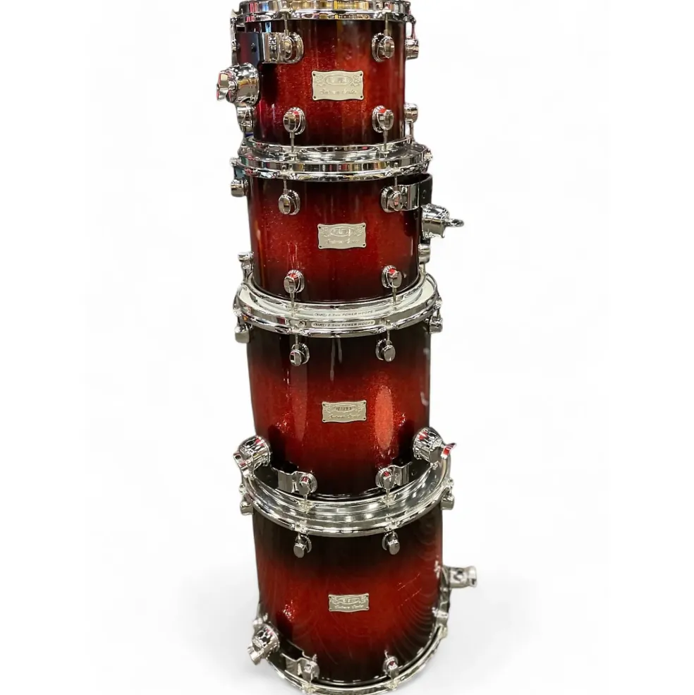 Used Mapex 6 Piece SATURN III Red to Black Fade Drum Kit