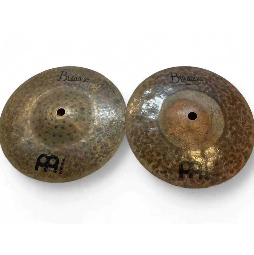 Used MEINL 8in byzance hi hats Cymbal