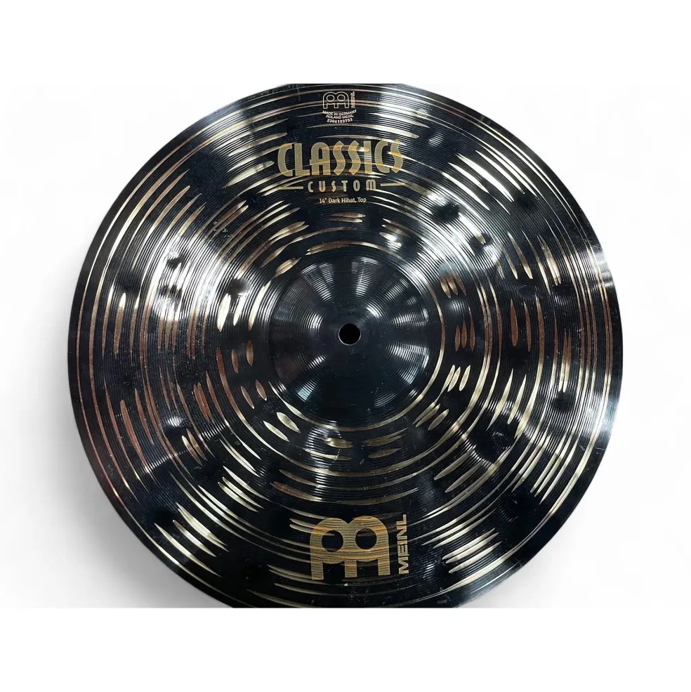 Used MEINL 14in Classic Custom DARK Hi Hat Pair Cymbal