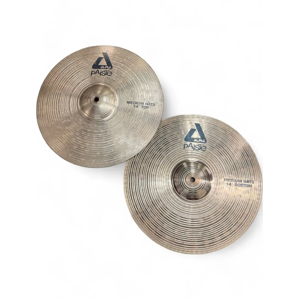 Used Paiste Alpha Medium Hi Hat Pair Cymbal