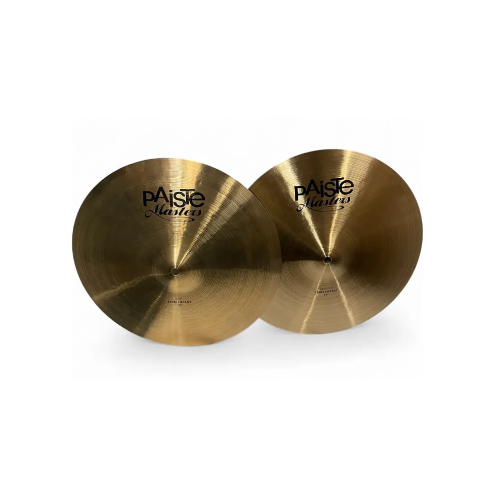 Used Paiste 15in masters Thin Hi Hat Pair Cymbal