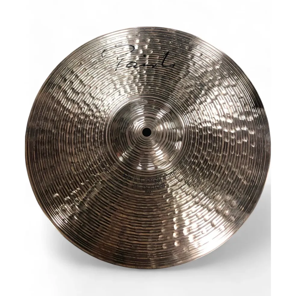 Used Paiste 14in Signature Dark Energy Hi Hat MK I Bottom Cymbal