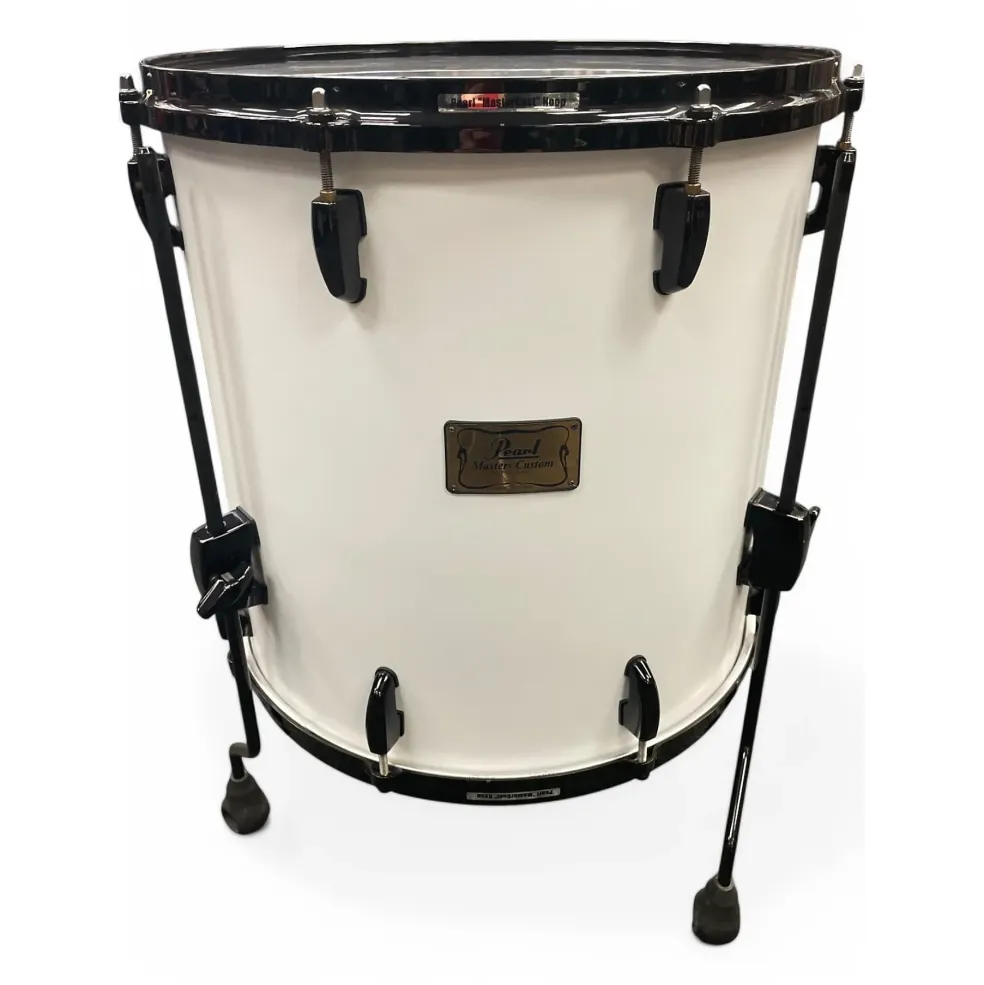 Used Pearl 5 Piece Masters Custom Maple White Drum Kit