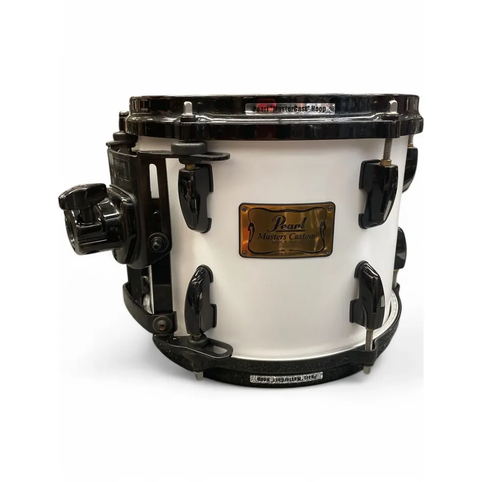 Used Pearl 5 Piece Masters Custom Maple White Drum Kit
