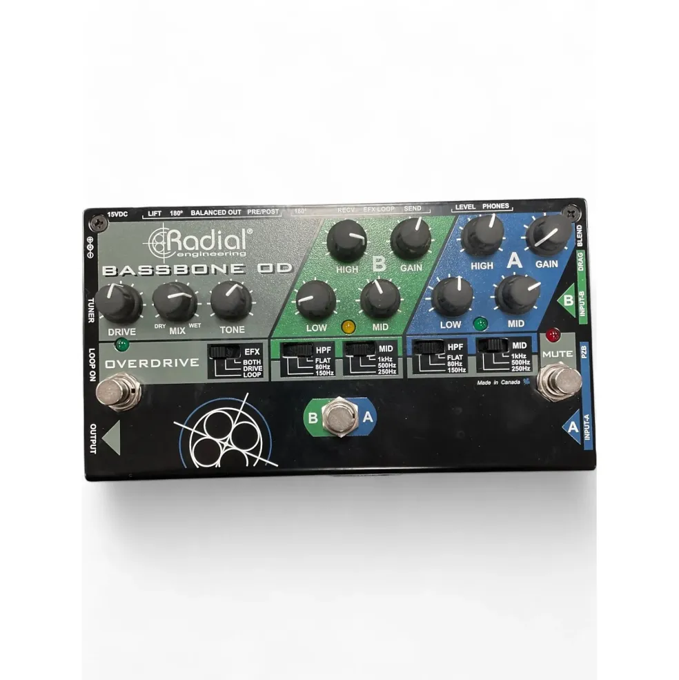 Used Radial Engineering Bassbone OD Bass Effect Pedal