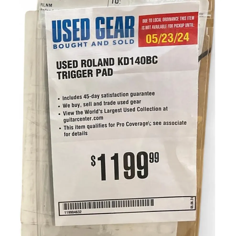 Used Roland KD140BC Trigger Pad