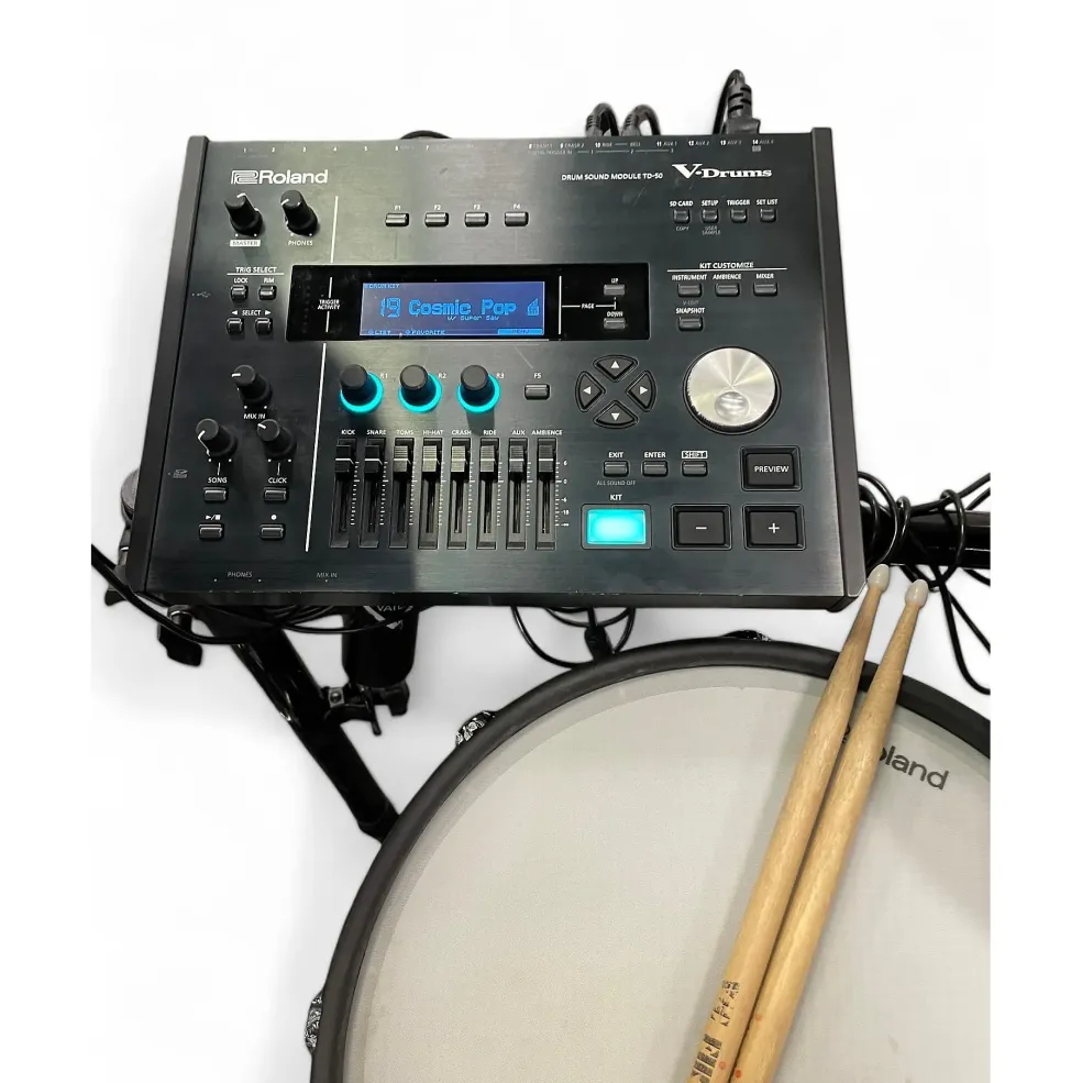 Used Roland TD-50KV Electric Drum Set