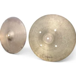 Used 1970s Zildjian 14in Quick Beat Hi Hat Pair Cymbal